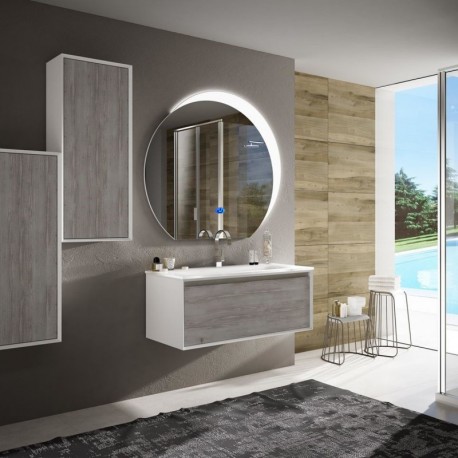 Specchio Da Parete Specchio Retroilluminato LED 100x70 Installazione Reversibile E Angoli Specchio Bagno 70x90 Cm - 13