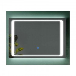 Su Misura Specchio da Bagno Filo Lucido Retroilluminate led 20W art.018 con pulsante touch integrato