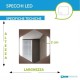 Su Misura Specchio da Bagno Filo Lucido Retroilluminate led 20W art.78 con pulsante touch integrato e fasce sabbiate