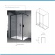 Parete Walk-in Cristallo 6 mm con Trattamento Anticalcare Altezza 200 cm Profilo Nero art. OS2