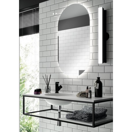 Specchio da Bagno a Forma Ovale Filo Lucido Retroilluminato led 20W art. speOV1