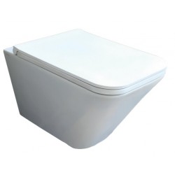 Vaso Sospeso Senza Brida Build Azzurra Ceramica Bianco Lucido