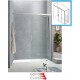 Doccia walk-in con porta scorrevole "Soft Close" Cristallo 6 mm con Trattamento Anticalcare Altezza 200 cm art. LIP19