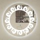 Specchio Bagno Tondo Su Misura Filo Lucido con disegno sabbiato Retroilluminante led 20W e pulsante touch integrato art. 120
