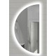 Specchio Bagno Semicircolare Su Misura Filo Lucido con disegno sabbiato Retroilluminante led 20W mod. Daly