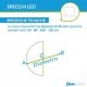 Specchio da Bagno Semicircolare con Altoparlante Bluetooth + Orologio e Disegno Sabbiato Retroilluminato led 20W art. SPEOV3