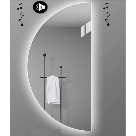 Specchio da Bagno semicircolare con Altoparlante Bluetooth Retroilluminato led 20W art. Dalia5