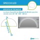 Specchio Bagno Semicircolare Su Misura Filo Lucido con disegno sabbiato Retroilluminante led 20W mod. Dalia7