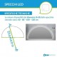 Specchio da Bagno semicircolare con Altoparlante Bluetooth Retroilluminato led 20W art. Dalia7