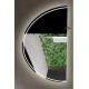 Specchio Bagno Semicircolare Su Misura Filo Lucido con disegno sabbiato Retroilluminante led 20W mod. Dalia8
