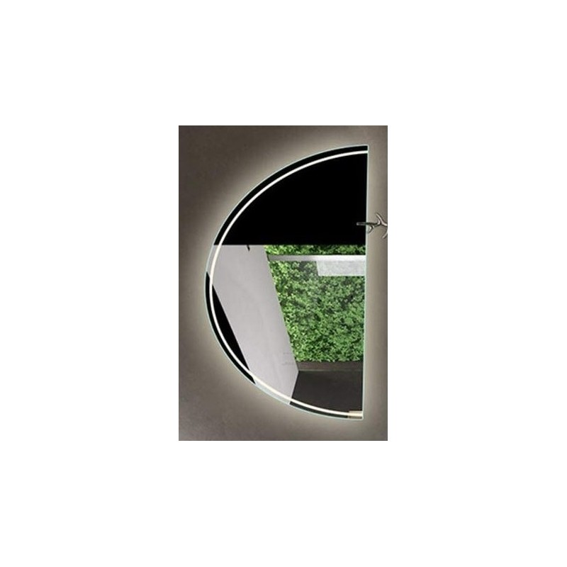 Specchio Bagno Semicircolare Su Misura Filo Lucido Retroilluminato led 20W  mod. Dalia5 - Vendita Online ItaliaBoxDoccia