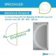 Specchio da Bagno Semicircolare con Altoparlante Bluetooth + Orologio Retroilluminato led 20W art. Dalia8