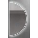 Specchio Bagno Semicircolare Filo Lucido con disegno sabbiato Retroilluminante led 20W e pulsante touch integrato art. Dalia9