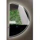 Specchio Bagno Semicircolare Filo Lucido con disegno sabbiato Retroilluminante led 20W e pulsante touch integrato art. Dalia9