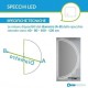 Specchio Bagno Semicircolare Filo Lucido con disegno sabbiato Retroilluminante led 20W e pulsante touch integrato art. Dalia9