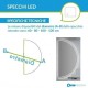 Specchio da Bagno Semicircolare con Altoparlante Bluetooth + Orologio Retroilluminato led 20W art. Dalia9