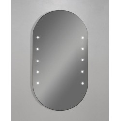 Specchio da Bagno a Forma Ovale con Disegno Sabbiato Retroilluminato led 20W art. spe712