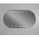 Specchio da Bagno a Forma Ovale con Disegno Sabbiato Retroilluminato led 20W art. spe713