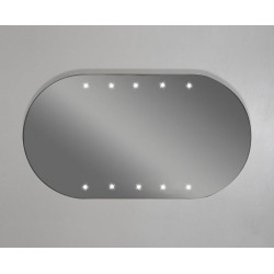 Specchio da Bagno a Forma Ovale con Disegno Sabbiato Retroilluminato led 20W art. spe713