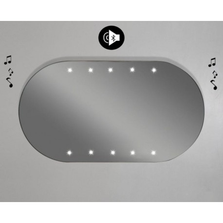 Specchio da Bagno Forma Ovale Retroilluminato led 20W + Altoparlante Bluetooth art. spe837