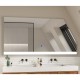 Su Misura Specchio Filo Lucido per Bagno Mansarda con disegno sabbiato Retroilluminato led 20W e pulsante touch integrato