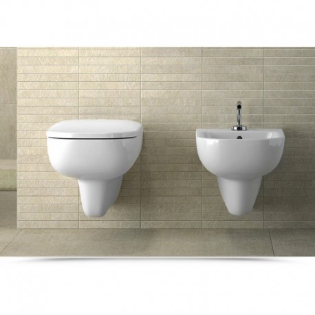 Vaso e Bidet Sospesi Raggio Pozzi Ginori Rimfree con Sedile