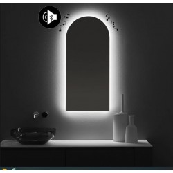 Specchio da Bagno con Angoli Squadrati e Altoparlante Bluetooth Retroilluminato led 20W art. spe118