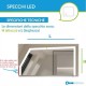 Su Misura Specchio Filo Lucido per Bagno Mansarda con disegno sabbiato Retroilluminato led 20W e pulsante touch integrato art.s2