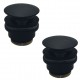 Set 2 Pilette click clack per lavabi con troppo pieno Paffoni Light Exclusive Edition versione Nero Opaco