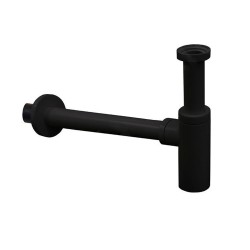 Sifone di scarico lavabo Paffoni design tondo in ottone nero opaco