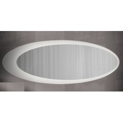 Specchio da Bagno a Forma Ovale con Disegno Sabbiato Retroilluminato led 20W art. spe212