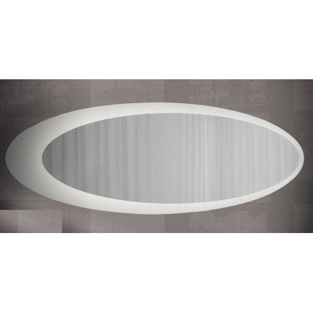 Specchio da Bagno a Forma Ovale con Disegno Sabbiato Retroilluminato led 20W art. spe212