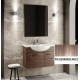 Mobile bagno sospeso Anice da 80 cm con lavabo + specchio con altoparlante Bluetooth integrato Finitura palissandro/larice