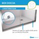 Box Doccia ad Apertura Scorrevole Laterale Fisso Cristallo 6 mm Altezza 195 cm art. H14