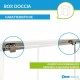 Box Doccia a Doppia Porta Scorrevole Altezza 195 cm Cristallo 6 mm Trasparente Profilo Cromo art. H6