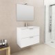 Mobile da bagno Ruby sospeso da 80 cm bianco con specchio lampada led