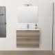 Mobile da bagno Ruby sospeso da 80 cm cordoba con specchio lampada led