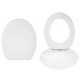 Sedile Wc Universale in Termoindurente Bianco con chiusura rallentata soft-close