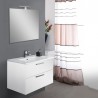 Mobile da bagno Ruby sospeso 80 cm bianco con specchio lampada led e altoparlante bluetooth