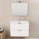 Mobile da bagno Ruby sospeso 80 cm bianco con specchio lampada led e altoparlante bluetooth