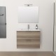 Mobile da bagno Ruby sospeso 80 cm cordoba con specchio lampada led e altoparlante bluetooth