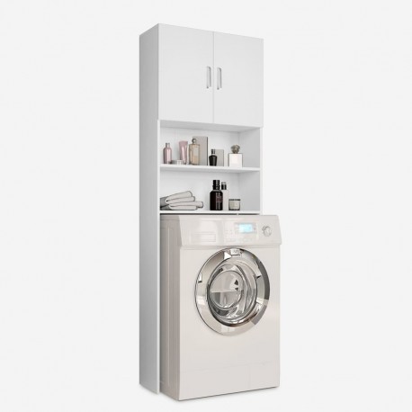COMO - Mobile per lavatrice in stile moderno - 183x64x30 - 2 ante+4 ripiani