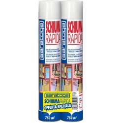 2x Schiuma Rapida Universale Saratoga 750ml Schiuma Poliuretanica Rapida 2 X 750 Ml