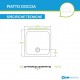 Piatto Doccia Slim con Decoro Sfera 90x90 H 4 cm con Piletta di Scarico diam. 90 mm di Cosmogres