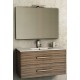 Mobile da Bagno 75 cm Larice Sospeso con Lavabo e Specchiera