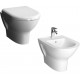 Sanitari Sospesi Zentrum di Vitra vaso + bidet in ceramica bianca