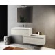 Mobile bagno sospeso Sun da 90 cm con Base Portalavabo e Cassettiera