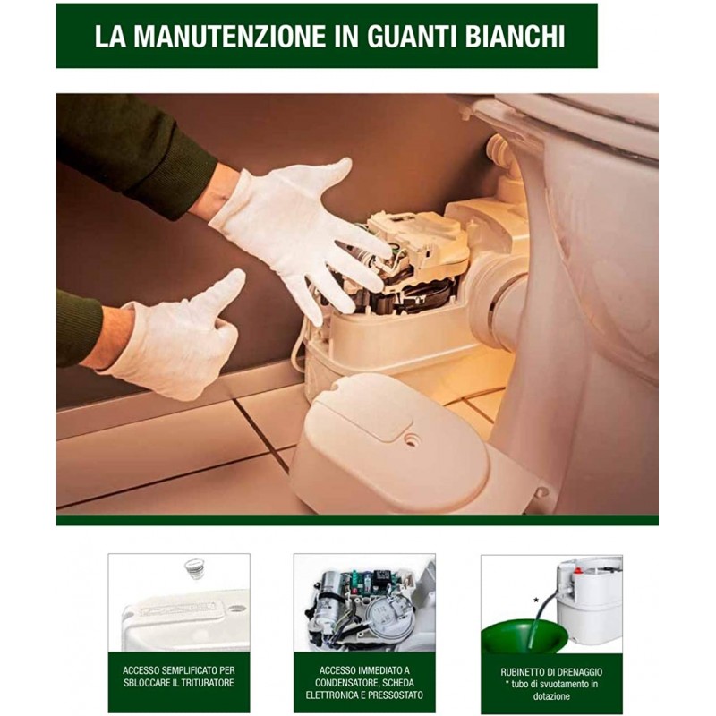 POMPE - CIRCOLATORI : Trituratore tipo sanitrit per wc + 1 ulteriori utenza  - DAB GENIX 110 bagno - Super Sama Store - Idraulica elettronica e  hobbistica a prezzi imbattibili