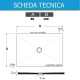 Piatto Doccia Solodue Azzurra 80x100 H 2 cm in Ceramica Bianco Opaco