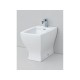 Sanitari Jazz di Artceram Filomuro Vaso + Bidet in Ceramica Bianco Lucido